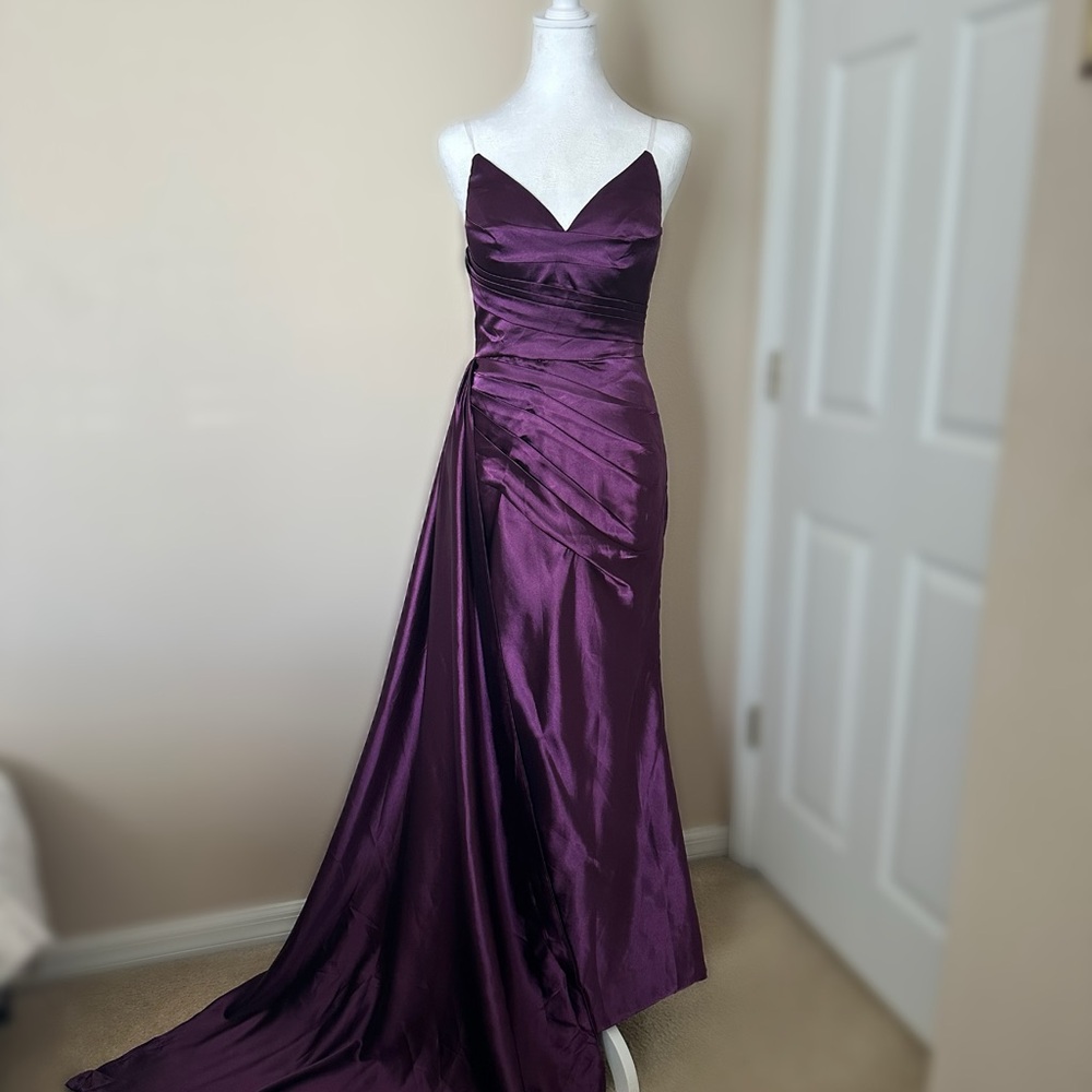 Elegant Plum Evening Gown